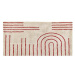 Bavlněný koberec 80 x 150 cm béžový/červený TIRUPATI, 303038