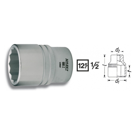 Vnitřní nástrčný klíč 1/2&quot; dvanáctihranný 33mm HAZET 900Z-33 - HA045679