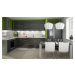 Rohová kuchyně FLOSSIE 200x265 cm, korpus grey, black pine