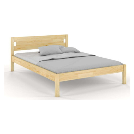 Dvoulůžková postel z borovicového dřeva 180x200 cm v přírodní barvě Laxbaken – Skandica