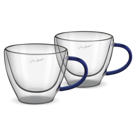 Lamart LT9116 2dílná sada sklenic na cappuccino Vaso, 190 ml, modrá
