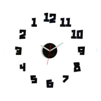 ModernClock 3D nalepovací hodiny Crazy černé