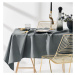 Ubrus na stůl v tmavě šedá barvě 140 x 220 cm