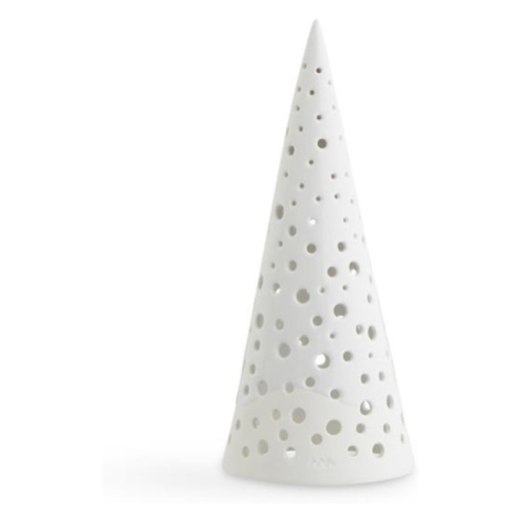 Bílý vánoční svícen z kostního porcelánu Kähler Design Nobili, výška 19 cm