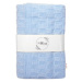 Baby Nellys Luxusní bavlněná pletená deka, dečka CUBE, 80 x 100 cm - sv. modrá