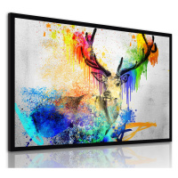 Obraz na plátně GLAM DEER motiv A různé rozměry Ludesign ludesign obrazy: 80x60 cm