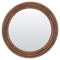 Nástěnné zrcadlo s dřevěným rámem ø 100 cm Florion – Light & Living