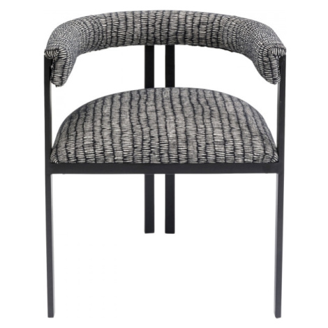 KARE Design Černobílá polstrovaná jídelní židle Paris