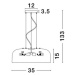 Nova Luce Stylové závěsné svítidlo Perleto v několika variantách - 2 x 10 W, pr. 350 mm, matná č