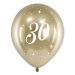 Balónky latexové chromové 30. narozeniny zlaté 30 cm 6 ks