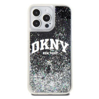 DKNY Liquid Glitter Arch Logo Zadní Kryt pro iPhone 15 Pro Max Black