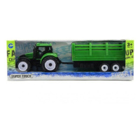 Teddies Traktor s přívěsem plast 28cm asst 2 barvy v krabičce