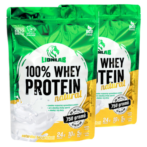 Lionlab Whey Protein bez sladidel a příchuti AKCE 1+1 natural + natural