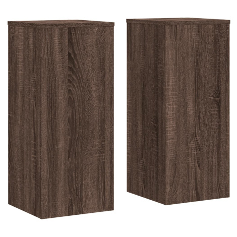 vidaXL Stojany na rostliny 2 ks hnědý dub 30x30x70 cm kompozitní dřevo