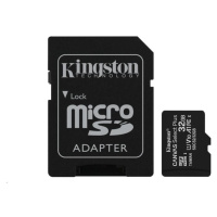 Kingston MicroSDHC karta 32GB Canvas Select Plus 100R A1 C10 Card + SD adaptér