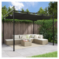 vidaXL Pergola se zatahovací střechou antracitová 295 x 292 x 230 cm