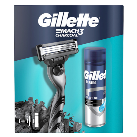 Gillette Dárková Sada: Mach3 Holicí Strojek + Gel Series 200 ml