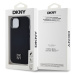 Zadní kryt DKNY PU Leather Stack Logo MagSafe pro Apple iPhone 15, černá