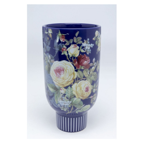 KARE Design Modrá kameninová váza Blooming 27cm