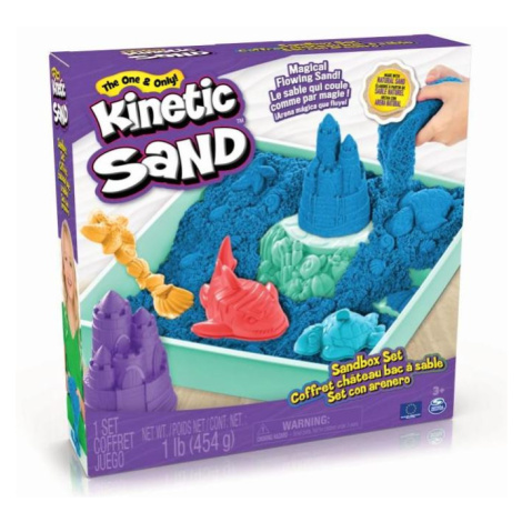 Spin master kinetic sand krabice tekutého písku s podložkou modrá
