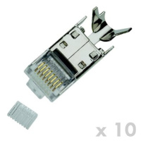 Datacom Plug STP CAT7(6A) 8p8c- RJ45 drát (10ks)