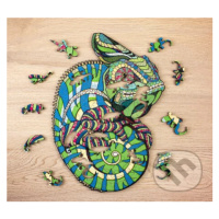 Drevené puzzle – chameleón veľkosť M - puzzle z kategorie 3D puzzle