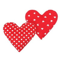 Bellatex Srdce sada 2 ks, 18 × 20, puntík, červené srdíčka