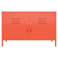 Oranžová kovová skříňka Novogratz Cache, 100 x 64 cm