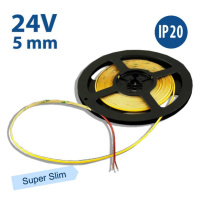 LED pásek COB Super Slim 480 LED/m 7W/m 24V IP20 role 5m STUDENÁ BÍLÁ 6000K