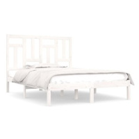 Rám postele bílý masivní borovice 140 × 200 cm, 3104544