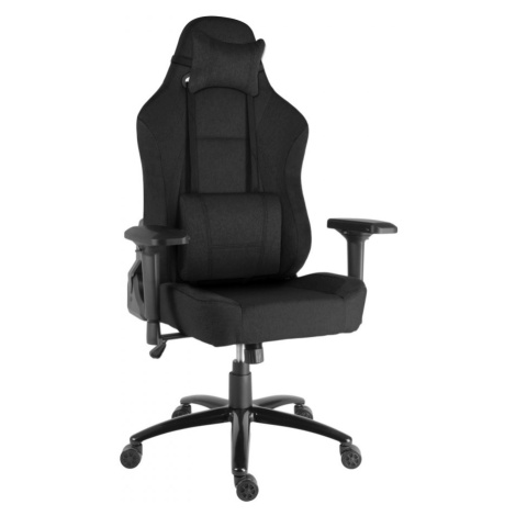 Herní židle IRON XL — látka, černá, nosnost 130 kg Racing