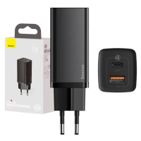 Baseus Rychlá cestovní nabíječka Baseus GaN2 Lite USB C 65W EU (černá)