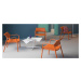 PEDRALI - Židle s područkami ARA LOUNGE 316 DS - oranžová