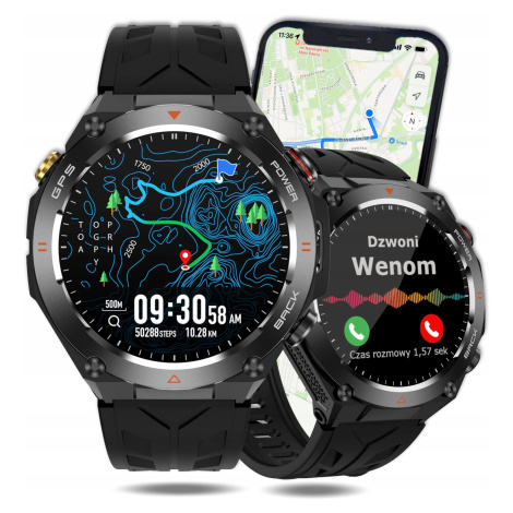 Chytré Hodinky Pánské hodinky Černé Smart watch Funkce Gps Zdraví Sport