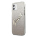 Guess GUHCP12SPCUGLSGO hard silikonové pouzdro iPhone 12 Mini 5.4" gold Glitter Gradient Script