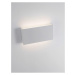 NOVA LUCE venkovní nástěnné svítidlo MILE bílý hliník a sklo LED 2x5W 3000K 100-240V 102st. IP54
