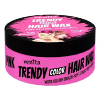 Venita Trendy Hair Wax Ultra Hold - barevný vosk na vlasy, ultra držení, 75 g Pink - růžová