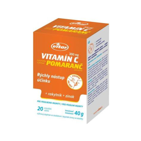Vitar Vitamin C 300mg+rakytník+zinek 20x2g Vitar Veteriane