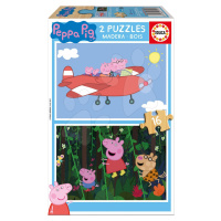Dřevěné puzzle Peppa Pig Educa 2 x 16 dílů od 4 let