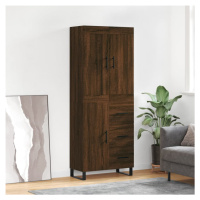 vidaXL Skříň highboard hnědý dub 69,5 x 34 x 180 cm kompozitní dřevo