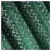 Dekorační vzorovaný velvet závěs s kroužky MOLLY, zelená/stříbrná 140x250 cm (cena za 1 kus) MyB