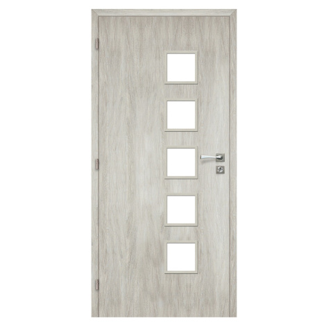Voster Falcové interiérové dveře KORA 5/5, lakované, dub stříbrný, 70 L