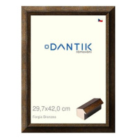 DANTIK rámeček 29,7 × 42, Forgia Bronzea plexi čiré