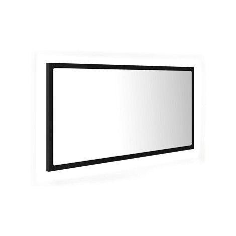 Shumee LED koupelnové zrcadlo černé 90 × 8,5 × 37 cm dřevotříska