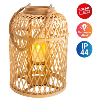Näve LED solární lucerna Korb, bambus, 38 cm, přírodní