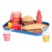 Fast food set s podnosem 26x19cm 26ks