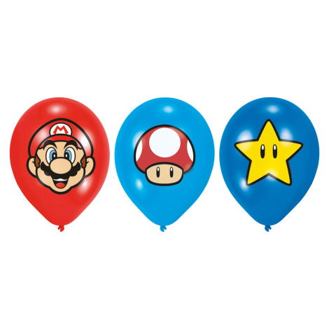 Amscan Latexové balóny - Super Mario 6 ks