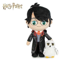 Harry Potter - Harry plyšový 29cm stojící s Hedvigou