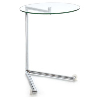 Kulatý odkládací stolek se skleněnou deskou 46x51 cm Hardy – Tomasucci