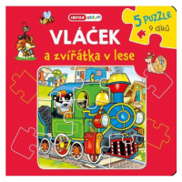 Vláček a zvířátka v lese – Knížkové puzzle